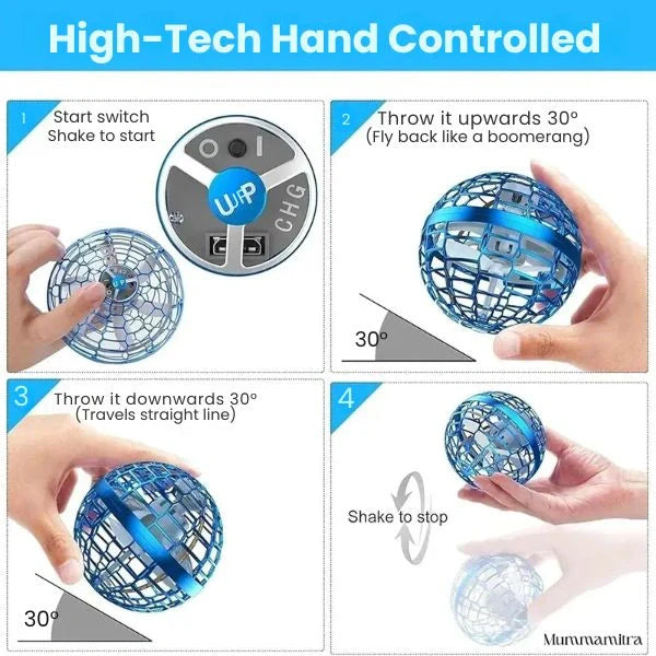 MagicFloater™ – 360° Flying Ball | Gesture Controlled | LED Show